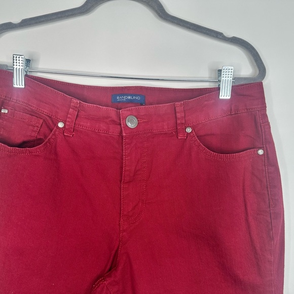 Bandolino Red Samantha Mid-Rise Straight Leg Jeans Size 14 - Picture 2 of 13